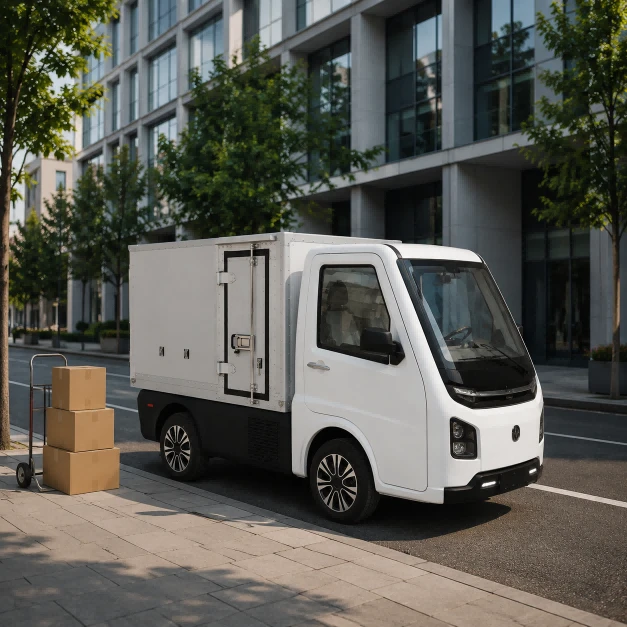 Electric Cargo Box Truck For Courier And Parcel Delivery suppliers Electric Cargo Box Truck For Courier And Parcel Delivery suppliers